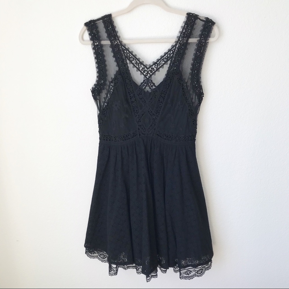 Free People Victoria lace eyelet mini dress Sz 8